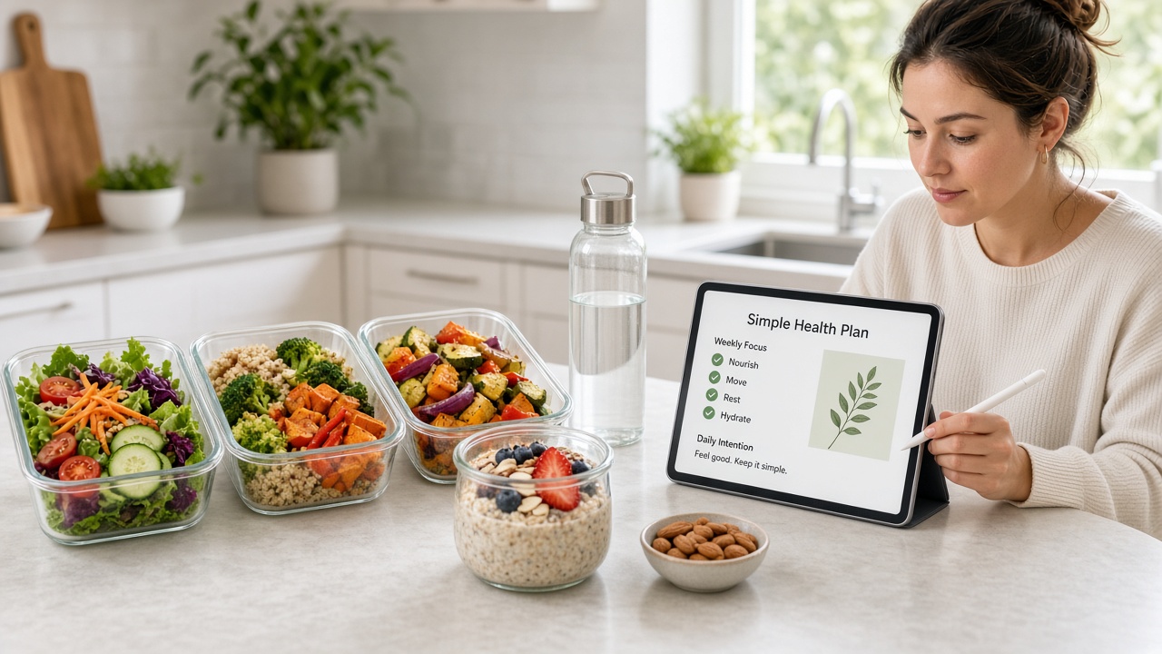 A simple daily meal and wellness plan